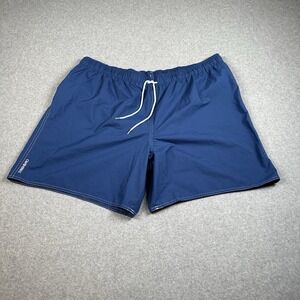 Tribord Navy Swim Trunks Men's XXL Mesh Lined Board Shorts Elastic Waist